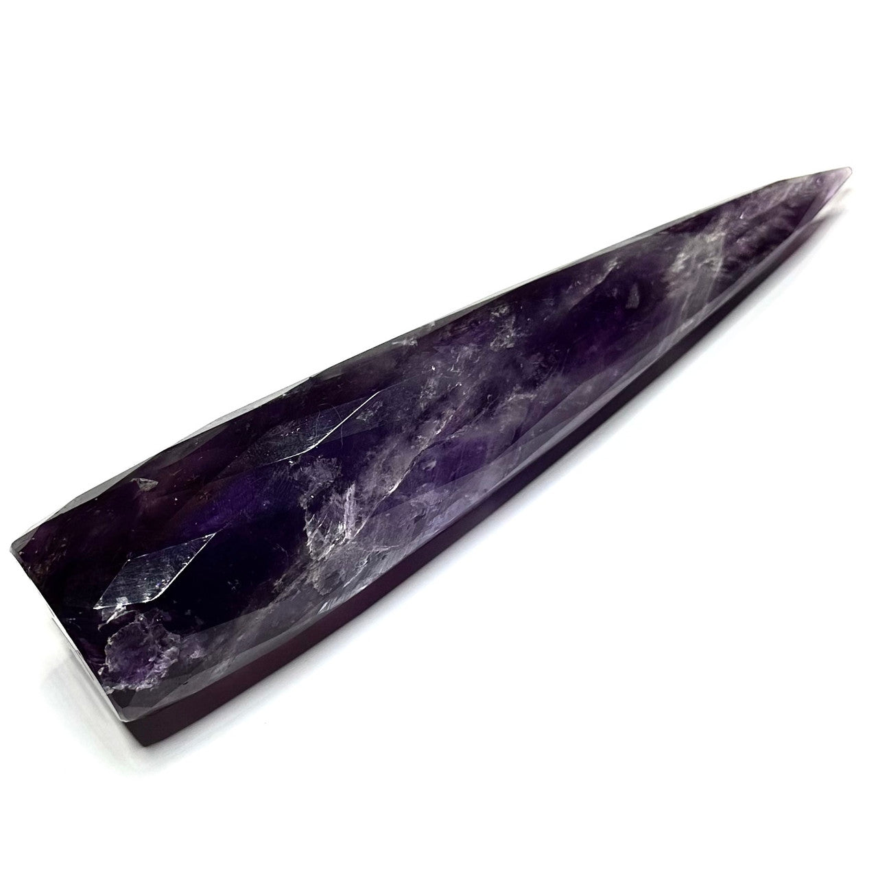 RARE-Amethyst Faceted Teardrop Stone Tower-Top Quality-7 x 1 1/2"