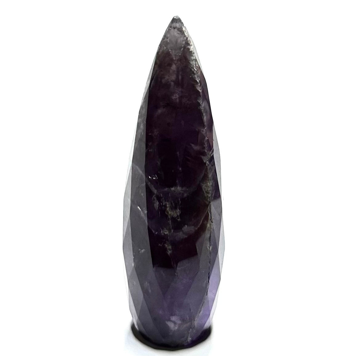 RARE-Amethyst Faceted Teardrop Stone Tower-Top Quality-4 1/2 x 1"