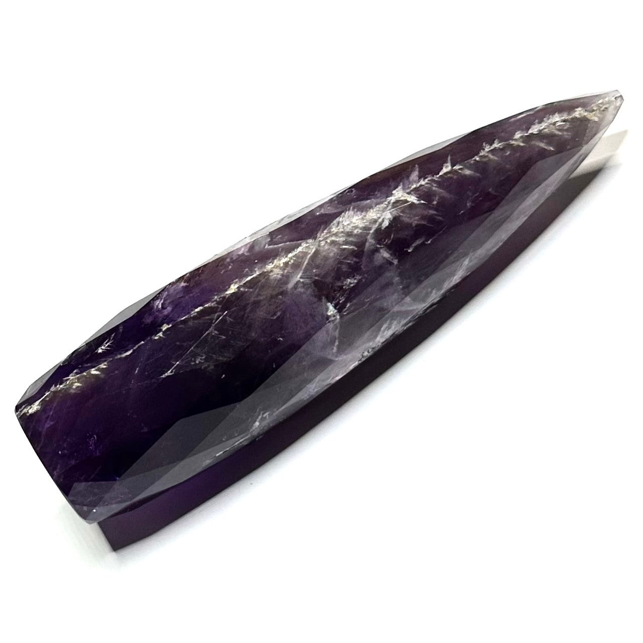 RARE-Amethyst Faceted Teardrop Stone Tower-Top Quality-4 1/2 x 1"