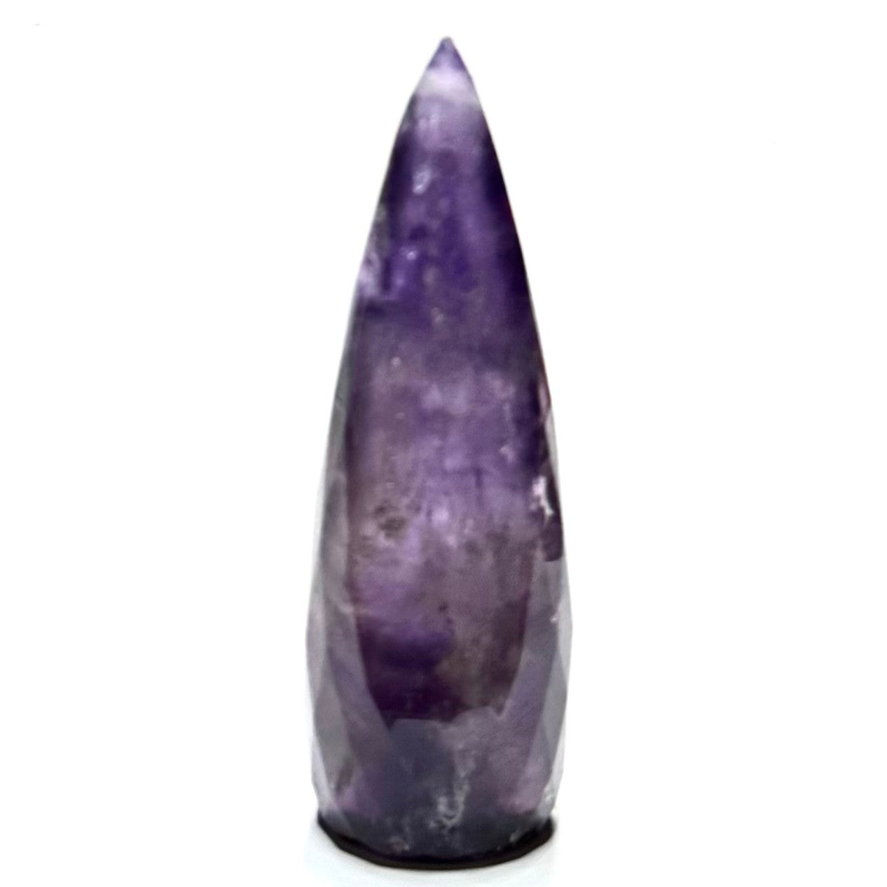 RARE-Amethyst Faceted Teardrop Stone Tower-Top Quality-5 3/4 x 1 1/2"