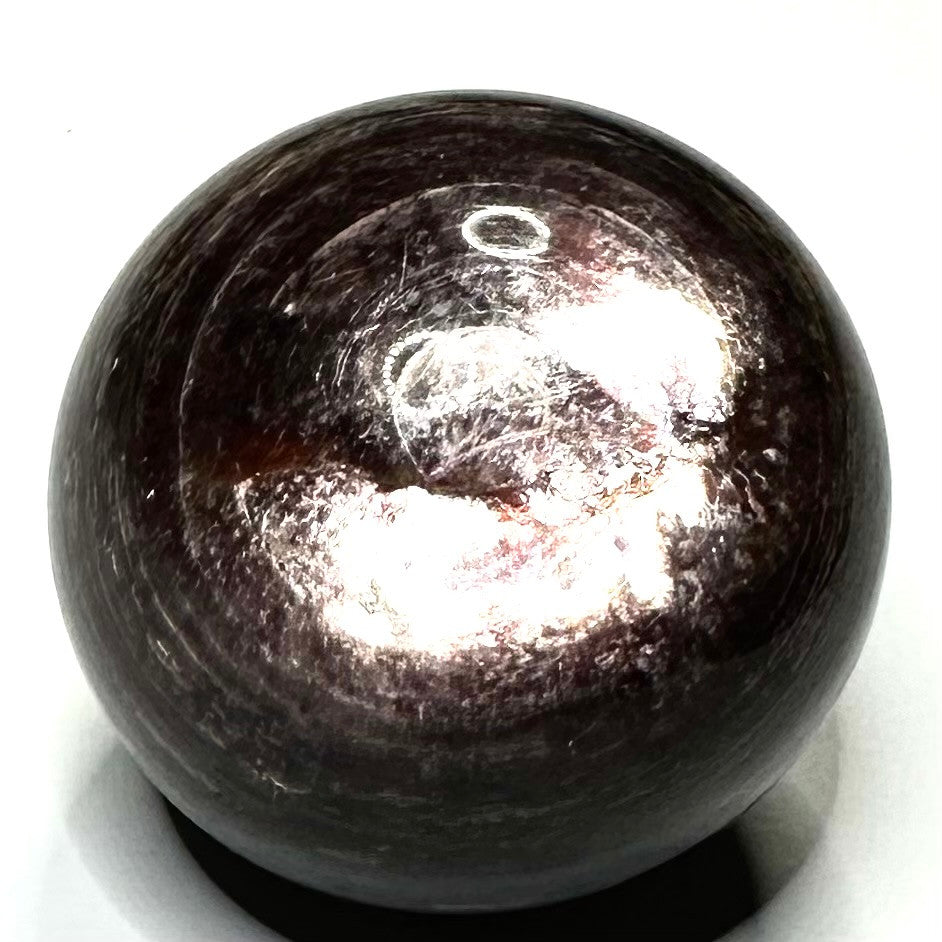 RARE-One of a Kind Purple Mica Lepidolite with Rainbow Inclusions  Stone Sphere-1 1/2"-NC6321