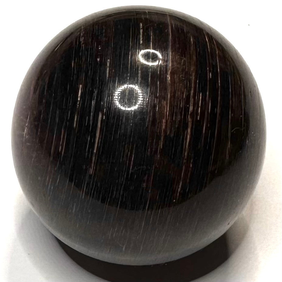 RARE-One of a Kind Purple Mica Lepidolite with Rainbow Inclusions  Stone Sphere-1 1/2"-NC6321