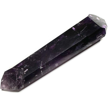 One of a Kind Amethyst with Rainbow Inclusions Double Terminated Point-5 1/2 x 1 1/4"