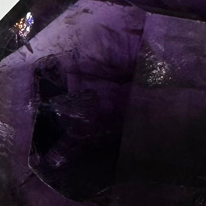 One of a Kind Amethyst with Rainbow Inclusions Double Terminated Point-5 1/2 x 1 1/4"