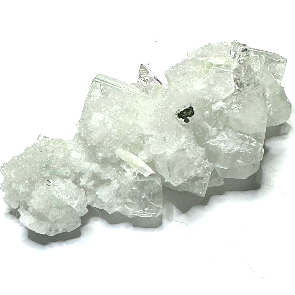 One of a Kind Apophyllite with Rainbow Inclusions Crystal Cluster-2 3/4 x 1 1/2"