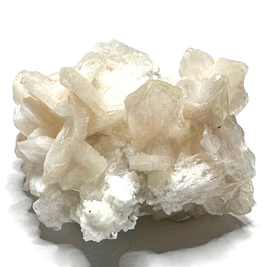 One of a Kind Apophyllite with Peach Stilbite Crystal Cluster-2  x 1 1/2"