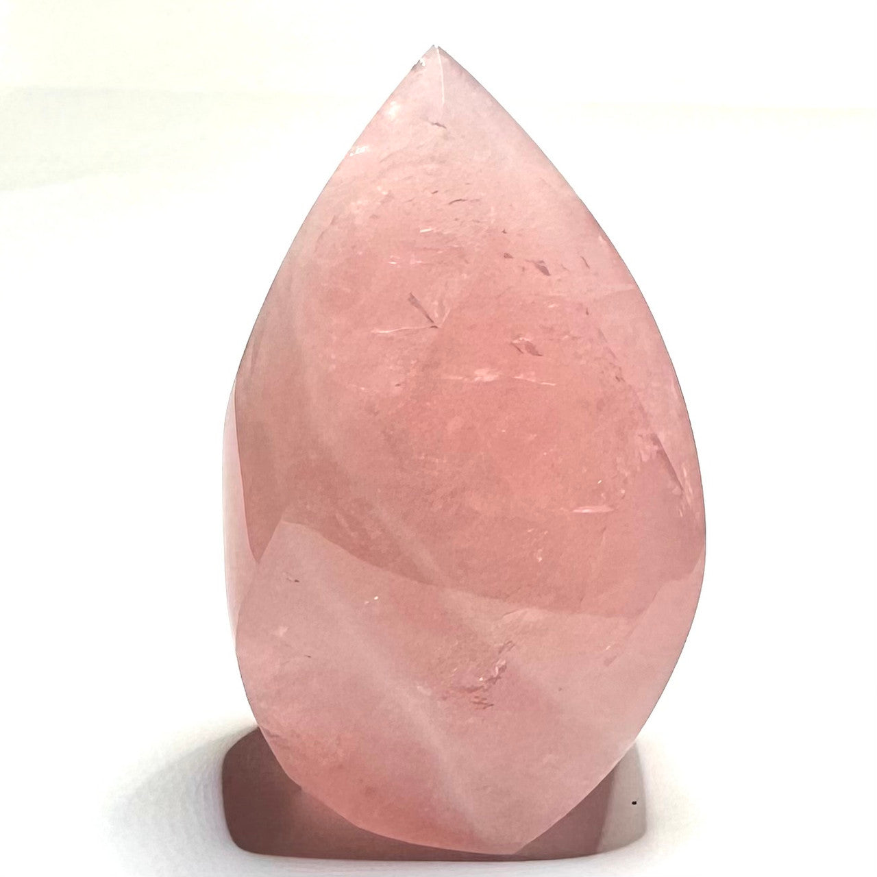 One of a Kind Rose Quartz Flame Stone Tower-3 1/4 x 1 1/2" (NC5348)