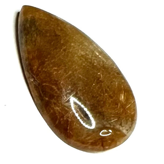 One of a Kind Rutile Quartz Teardrop Cabochon-34 x 20mm