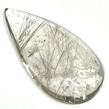 One of a Kind Rutile Quartz Teardrop Cabochon-32 x 16mm