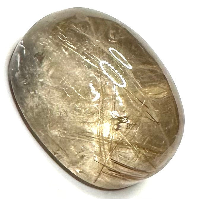 One of a Kind Rutile Quartz Oval High Dome Cabochon-22 x 17 x 12mm
