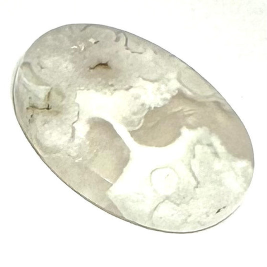 One of a Kind Black Flower Agate Cabochon-32 x 23mm (CAB5362)