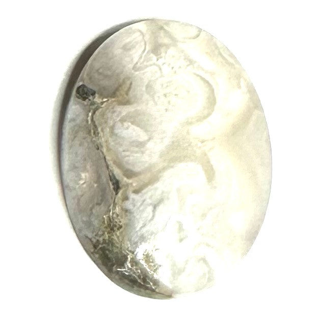 One of a Kind Black Flower Agate Cabochon-32 x 23mm-CAB5373 (CAB5373)