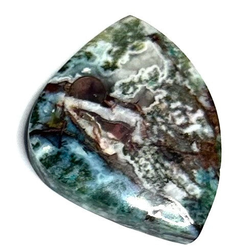 RARE-One of a Kind Copper in Chrysocolla with Druzy Cabochon-36mm (CAB5385)