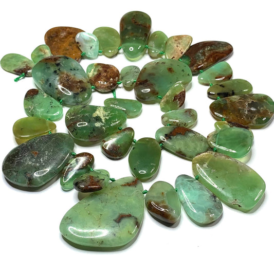 Chrysoprase Free Form Slab Beads-12-36mm Avg. (SP5040)