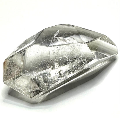 One of a Kind Rutilated Quartz Cystal with Rainbow Inclusions Freeform Stone-2 x 3/4"