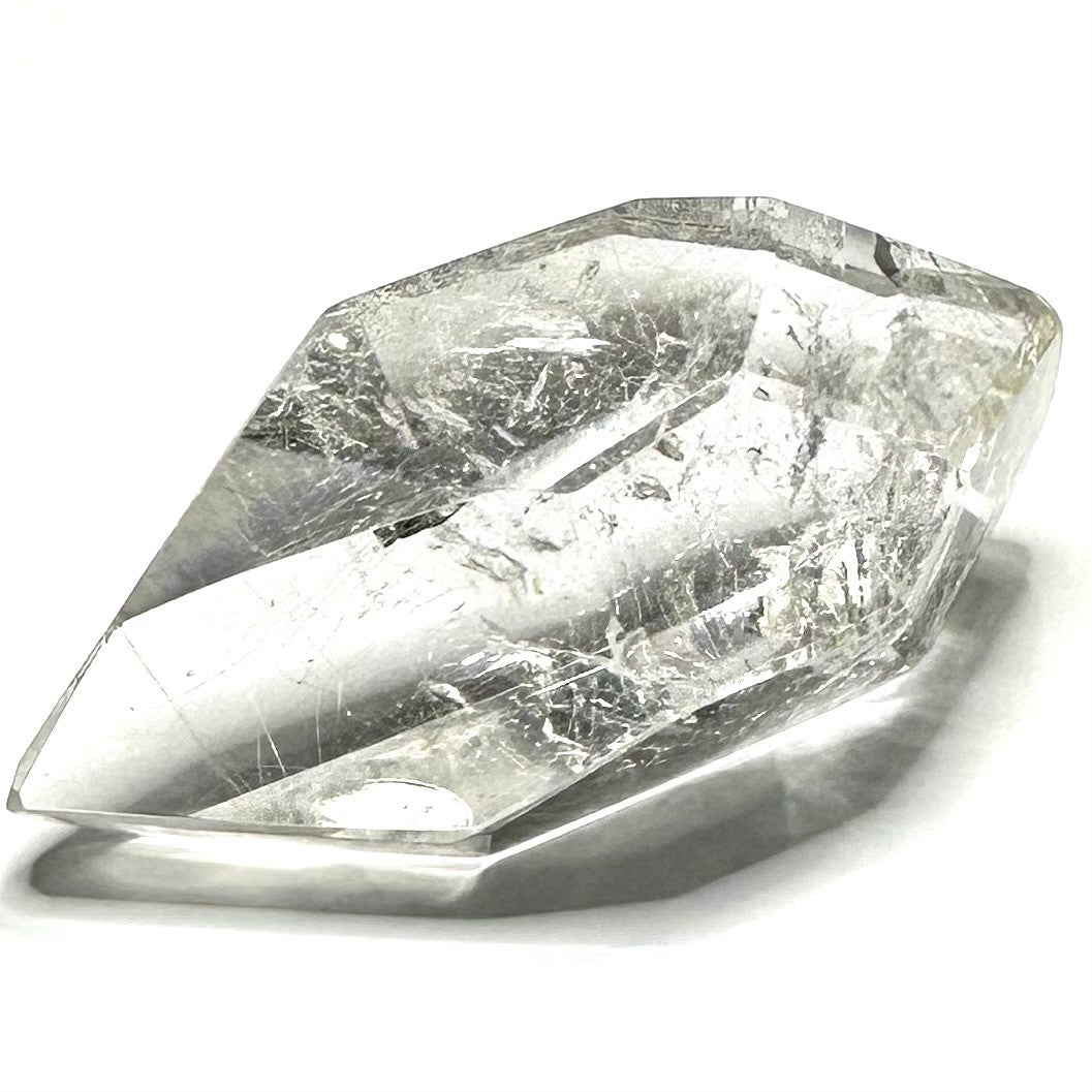 One of a Kind Rutilated Quartz Cystal with Rainbow Inclusions Freeform Stone-2 x 3/4"