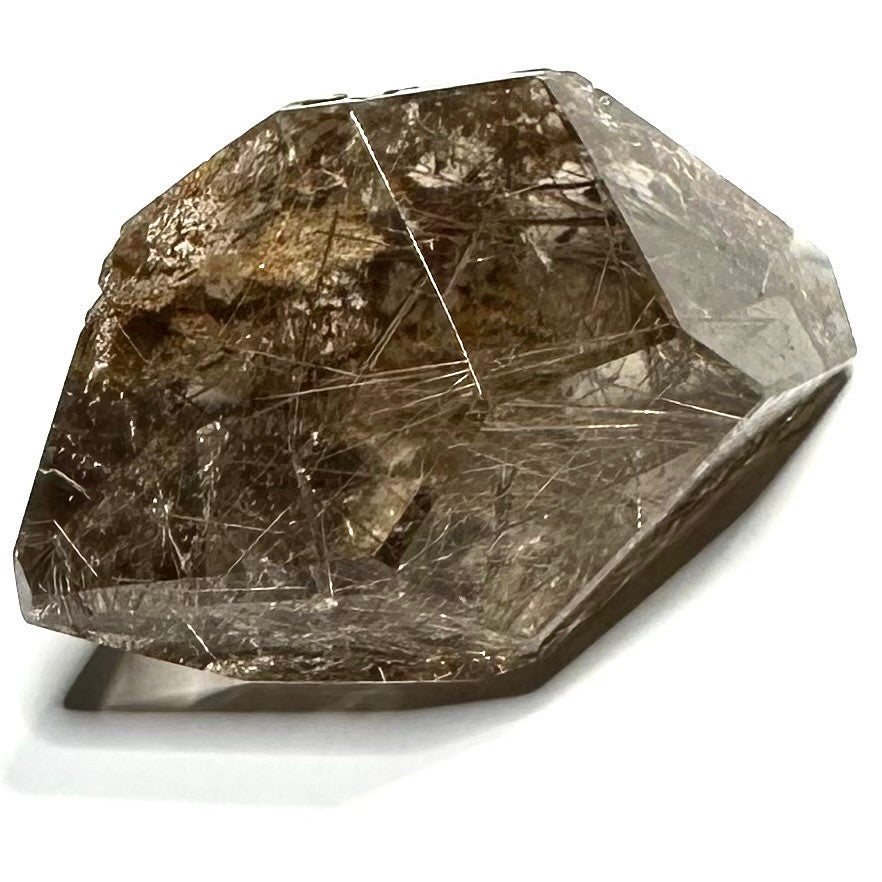One of a Kind Rutilated Garden Quartz Freeform Stone-2 x 1"