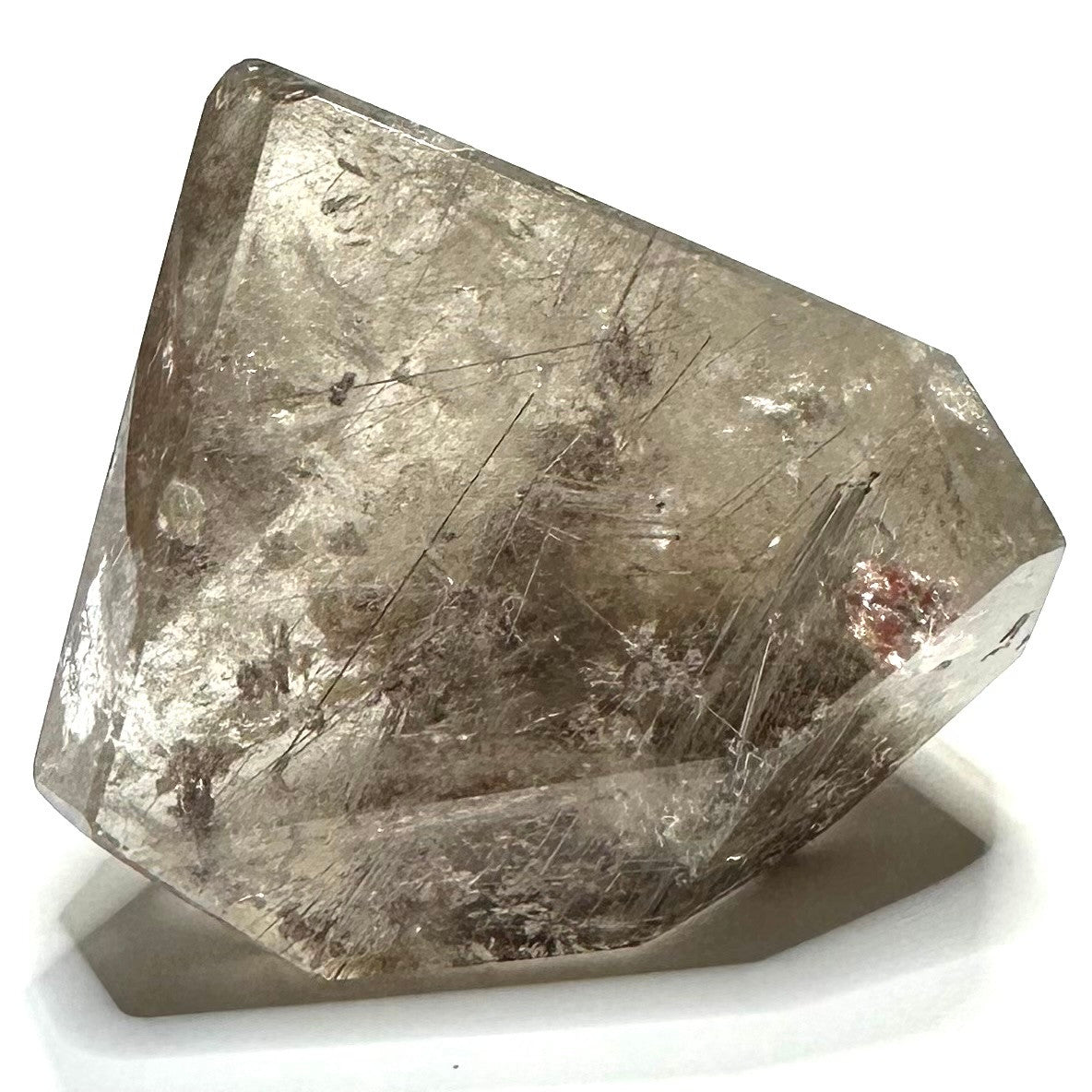 One of a Kind Garden Quartz with Amphibole Freeform Stone-2 x 2"