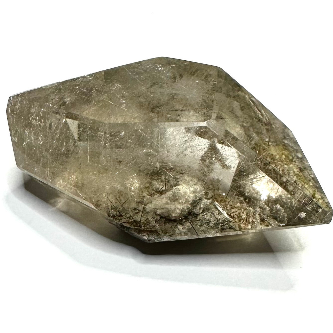 One of a Kind Rutilated Garden Quartz Freeform Stone-1 3/4 x 1"