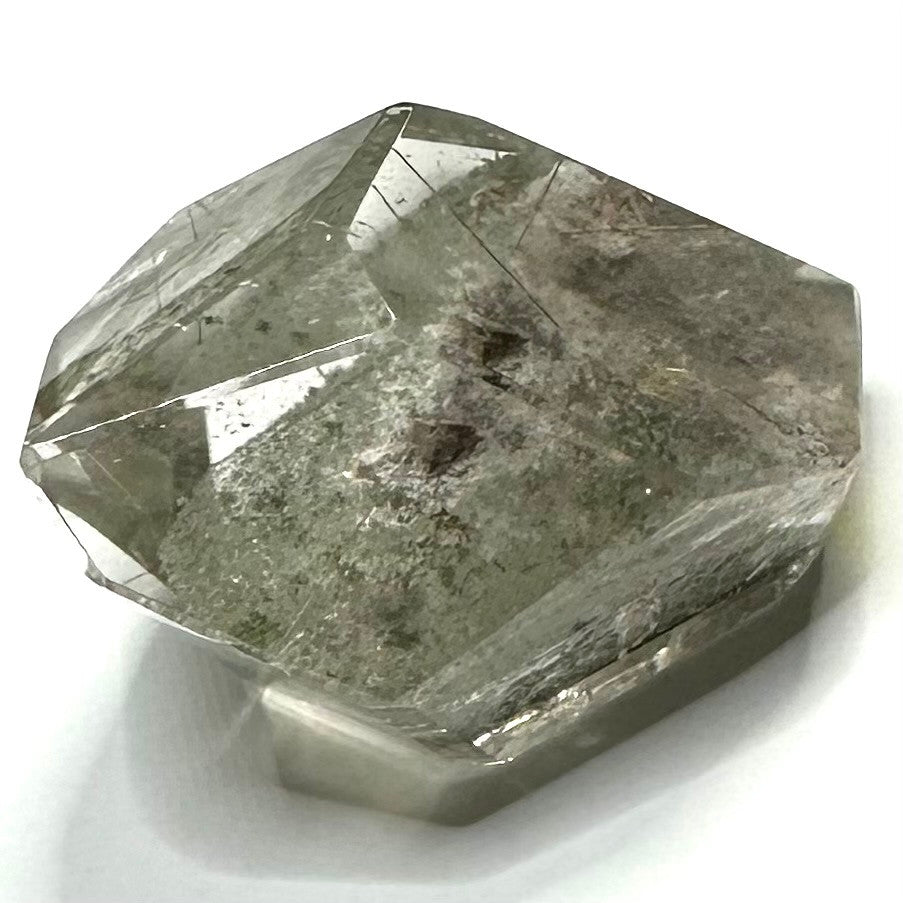 One of a Kind Garden Quartz with Amphibole Freeform Stone-2 x 1 1/2"