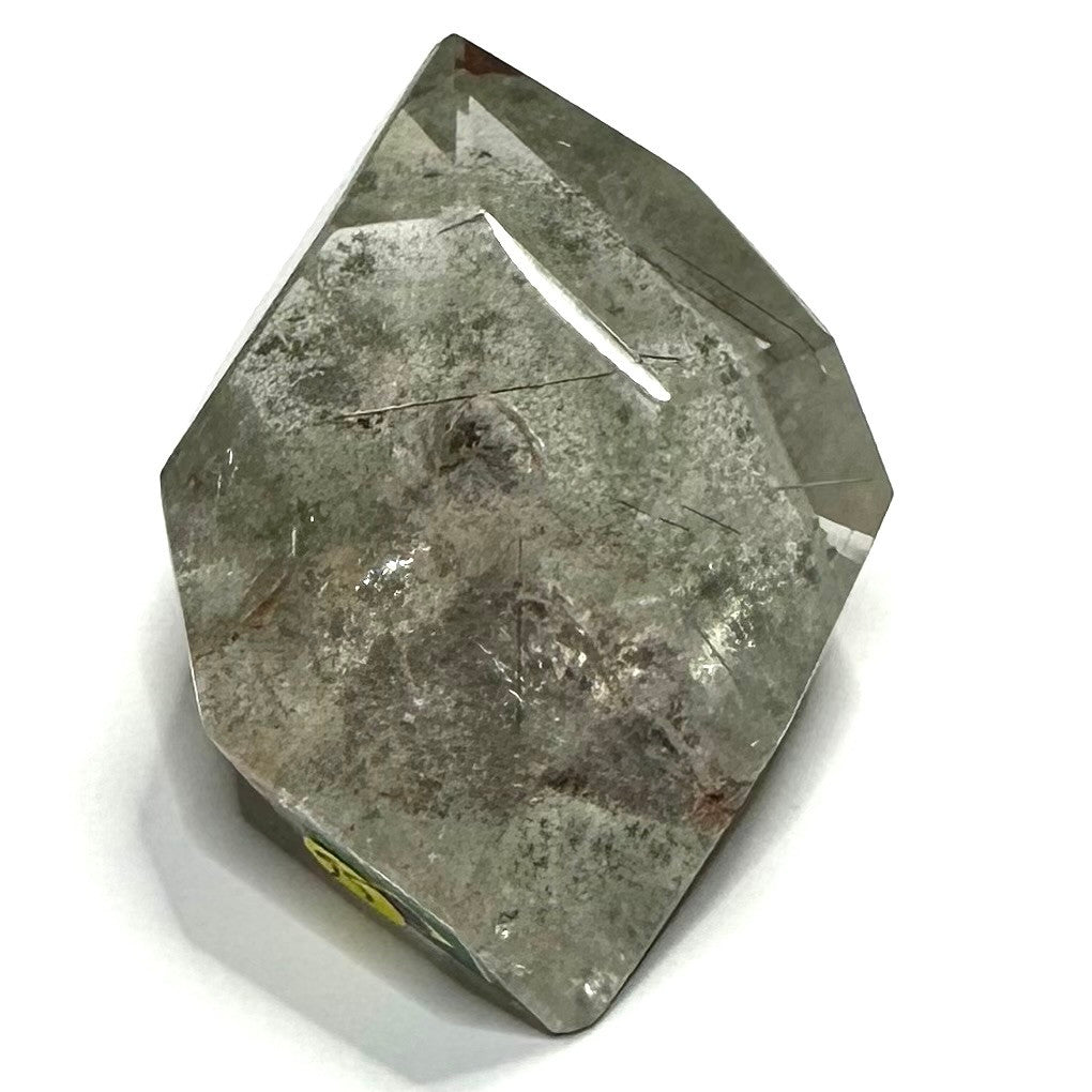 One of a Kind Garden Quartz with Amphibole Freeform Stone-2 x 1 1/2"
