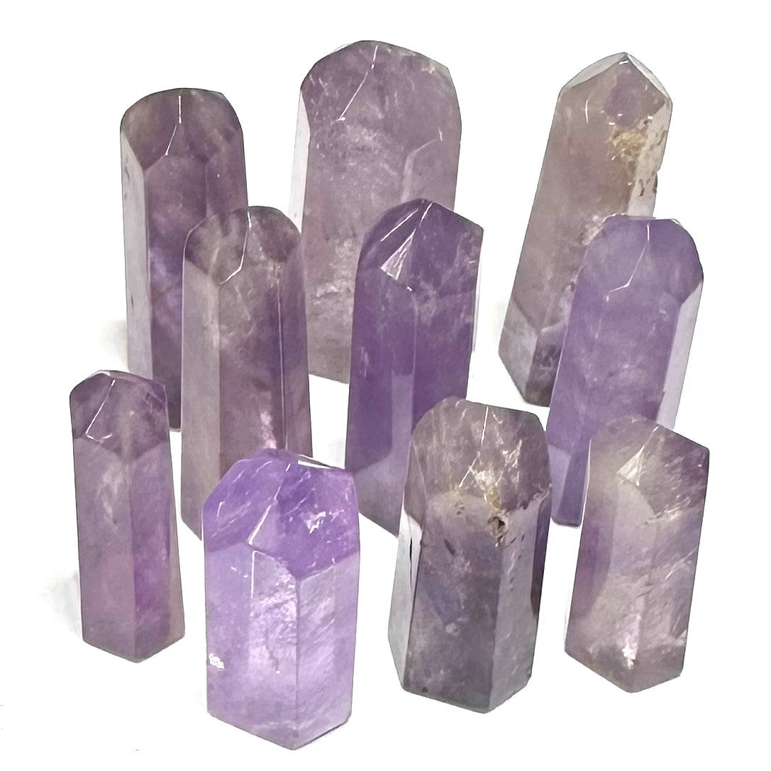 One of a Kind Amethyst Stone Tower Lot-10 Towers-31-40mm (NC5419)