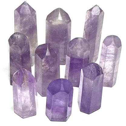 One of a Kind Amethyst Stone Tower Lot-10 Towers-27-45mm (NC5421)