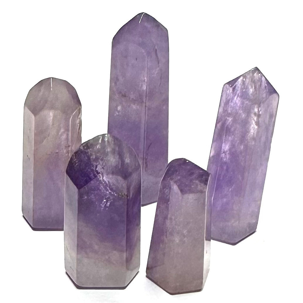 One of a Kind Amethyst Stone Tower Lot-5 Towers-31-44mm (NC5422)
