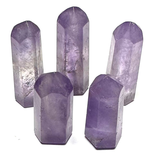 One of a Kind Amethyst Stone Tower Lot-5 Towers-32-42mm (NC5424)
