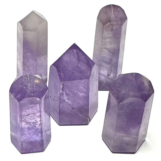One of a Kind Amethyst Stone Tower Lot-5 Towers-32-37mm (NC5425)