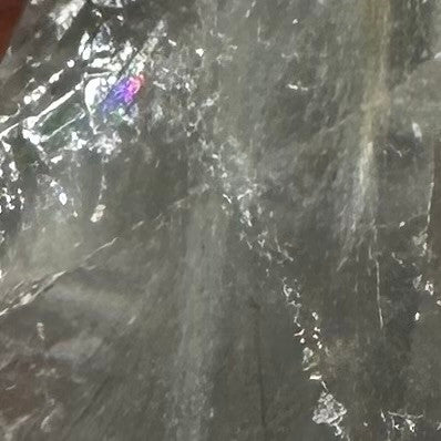 RARE-One of a Kind Blue Tara Quartz with Rainbow Inclusions Freeform Stone-1 3/4 x 3/4"