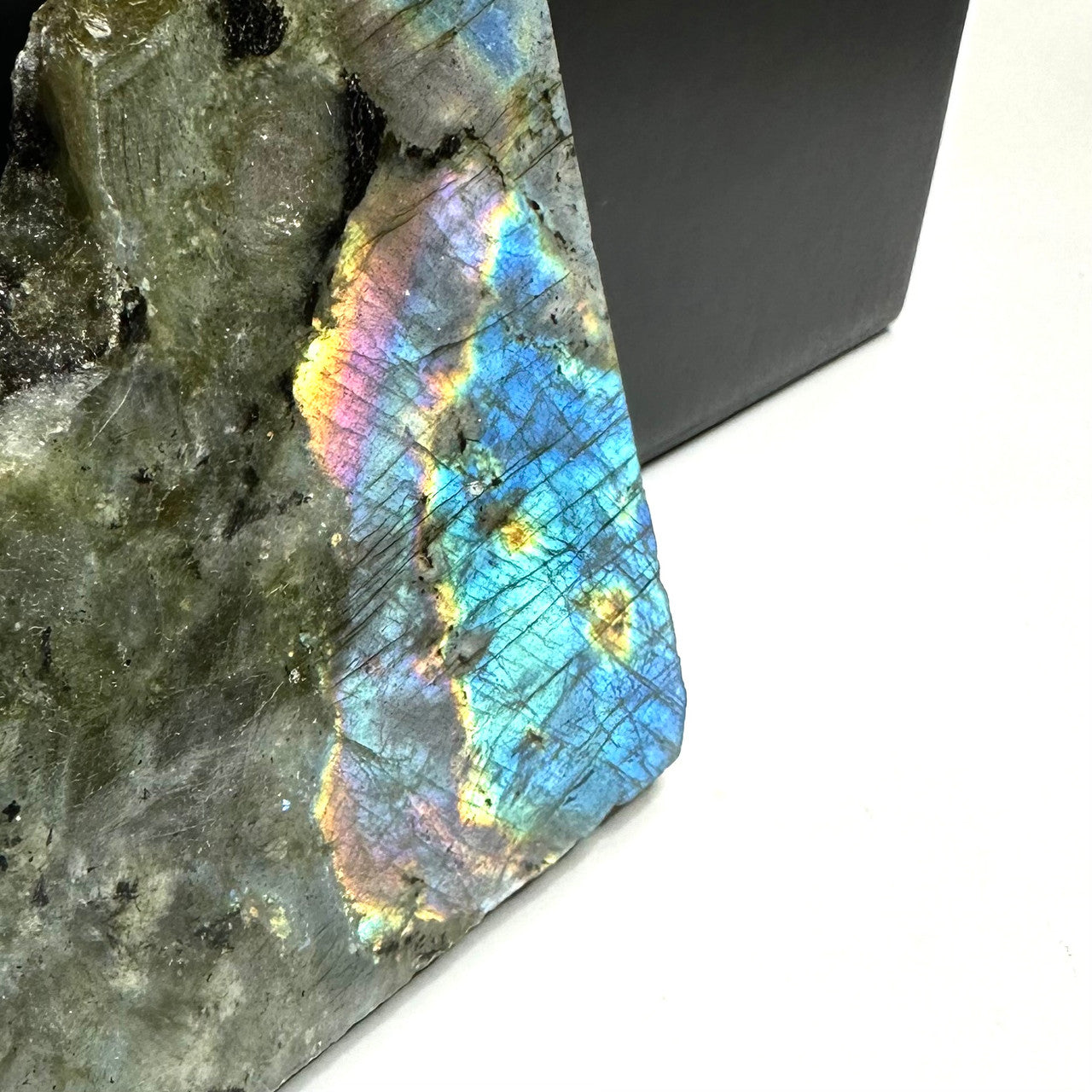 One of a Kind Purple Flash Labradorite Stone Slab-3 x 3" (NC5432)
