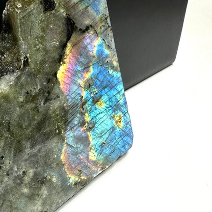 One of a Kind Purple Flash Labradorite Stone Slab-3 x 3" (NC5432)