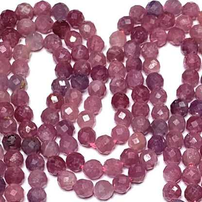 Micro Diamond Faceted Ruby Beads-4mm (SP3713)