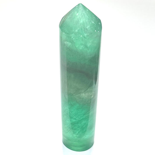 One of a Kind Fluorite with Rainbow Inclusion Tower Stone-4 3/4 x 1 1/4"