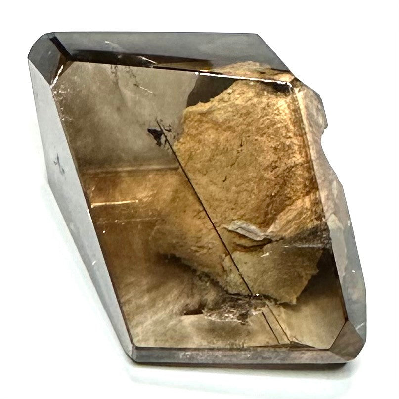 One of a Kind Smokey Quartz with Rainbow Inclusions Freeform Stone-2 x 1 1/2"
