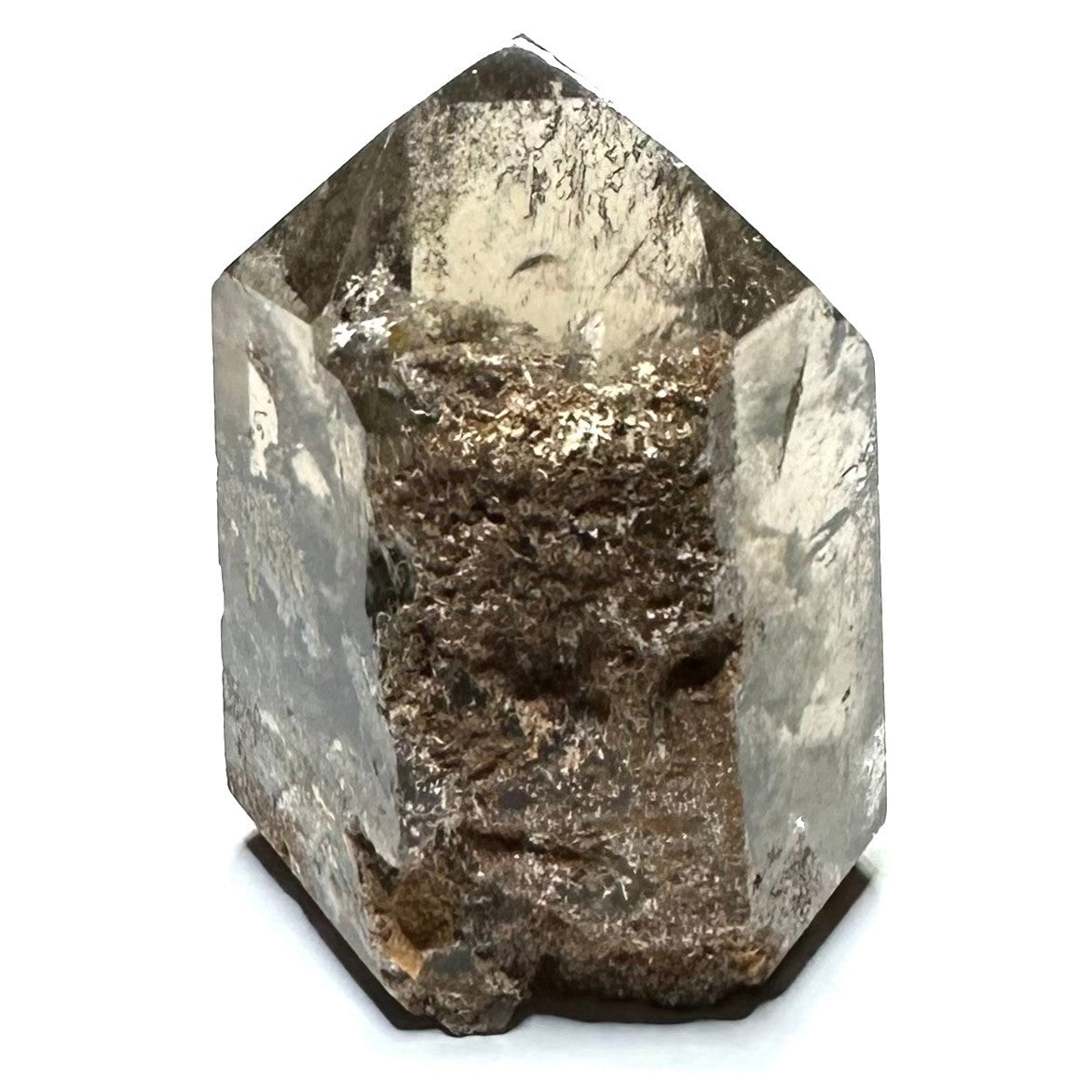 One of a Kind Smokey Garden Quartz with Rainbow Inclusions Mini Stone Tower-1 3/4 x 1 1/2"