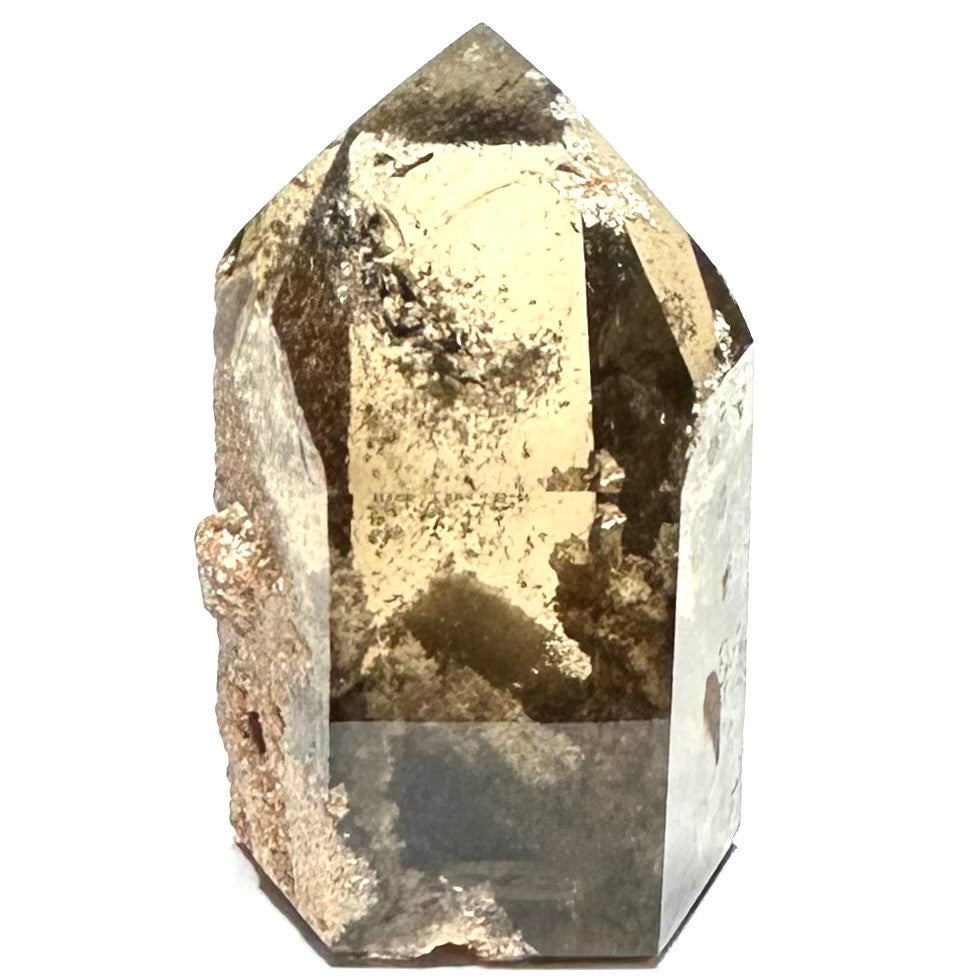One of a Kind Smokey Garden Quartz with Rainbow Inclusions Mini Stone Tower-2 x 1 1/4"