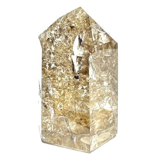 One of a Kind Garden Quartz with Rainbow Inclusions Mini Stone Tower-2 1/2 x 1 1/2"