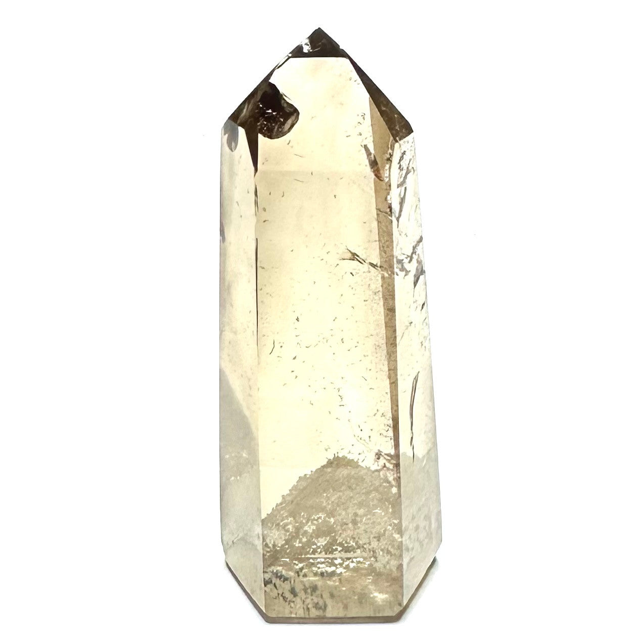 Smokey Lodolite with Phantom & Rainbow Inclusions Mini Stone Tower-2 x 3/4"