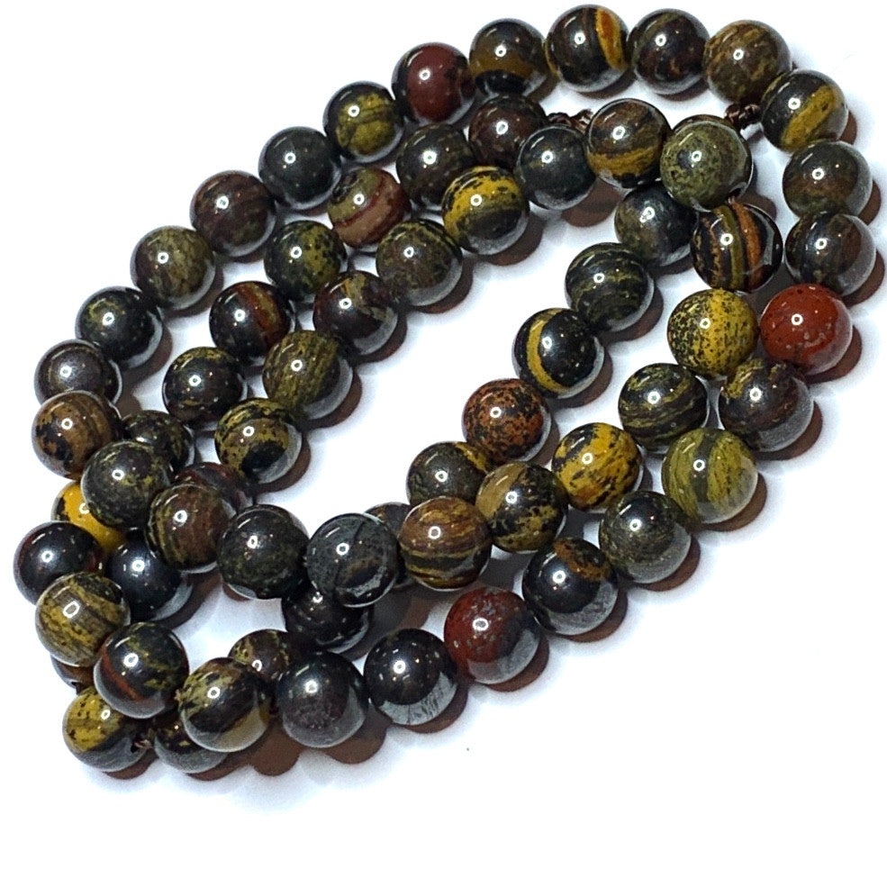 Highly Polished Tiger Iron Round Beads-6mm (SP3269)