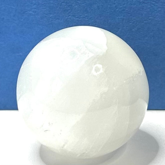 One of a Kind Selenite Stone Sphere-1 1/2"-NC5520 (NC5520)
