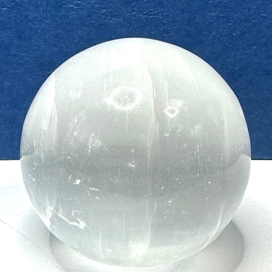 One of a Kind Selenite Stone Sphere-1 1/2"-NC5521 (NC5521)
