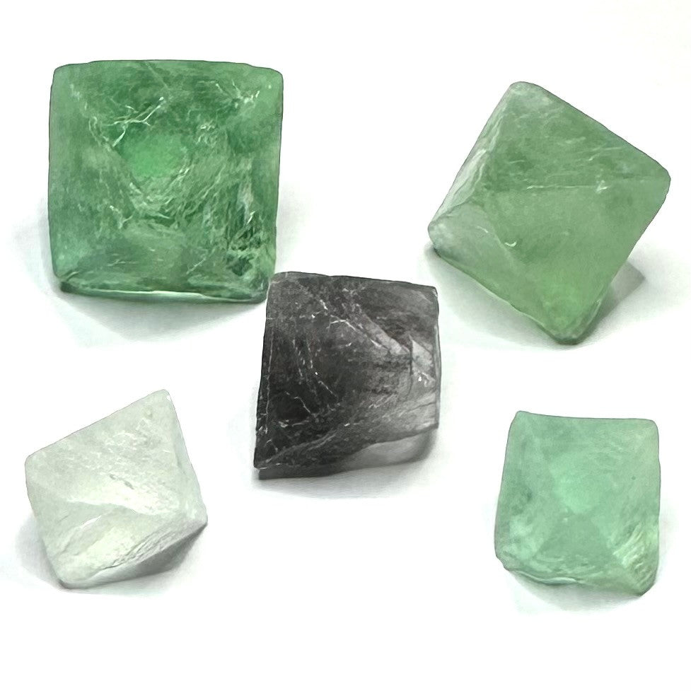 One of a Kind Fluorite Octahedral Stone Set-16-27mm (NC5522)