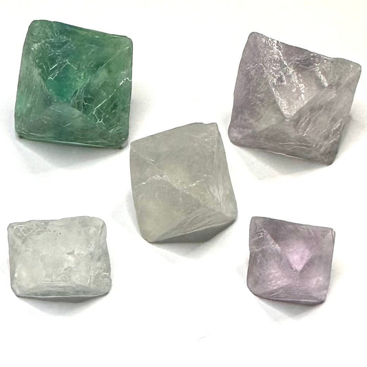 One of a Kind Fluorite Octahedral Stone Set-16-25mm (NC5523)