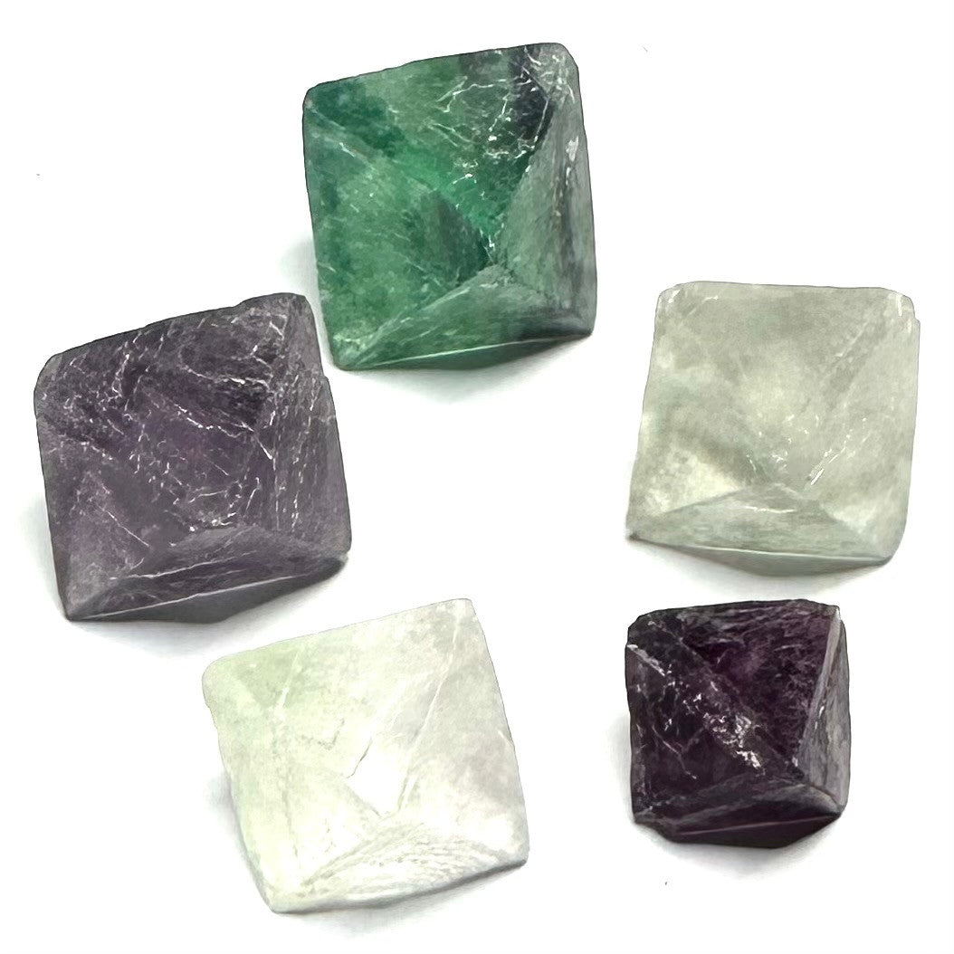 One of a Kind Fluorite Octahedral Stone Set-16-25mm-NC5525 (NC5525)