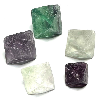One of a Kind Fluorite Octahedral Stone Set-16-25mm-NC5525 (NC5525)