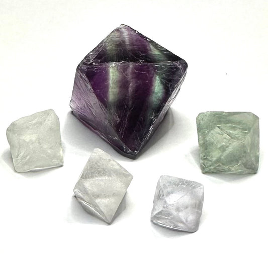 One of a Kind Fluorite Octahedral Stone Set-14-34mm (NC5527)

