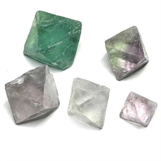 One of a Kind Fluorite Octahedral Stone Set-14-25mm (NC5528)
