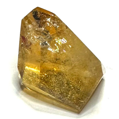Honey Citrine with Rainbow Freeform Polished Stone-30 x 24mm